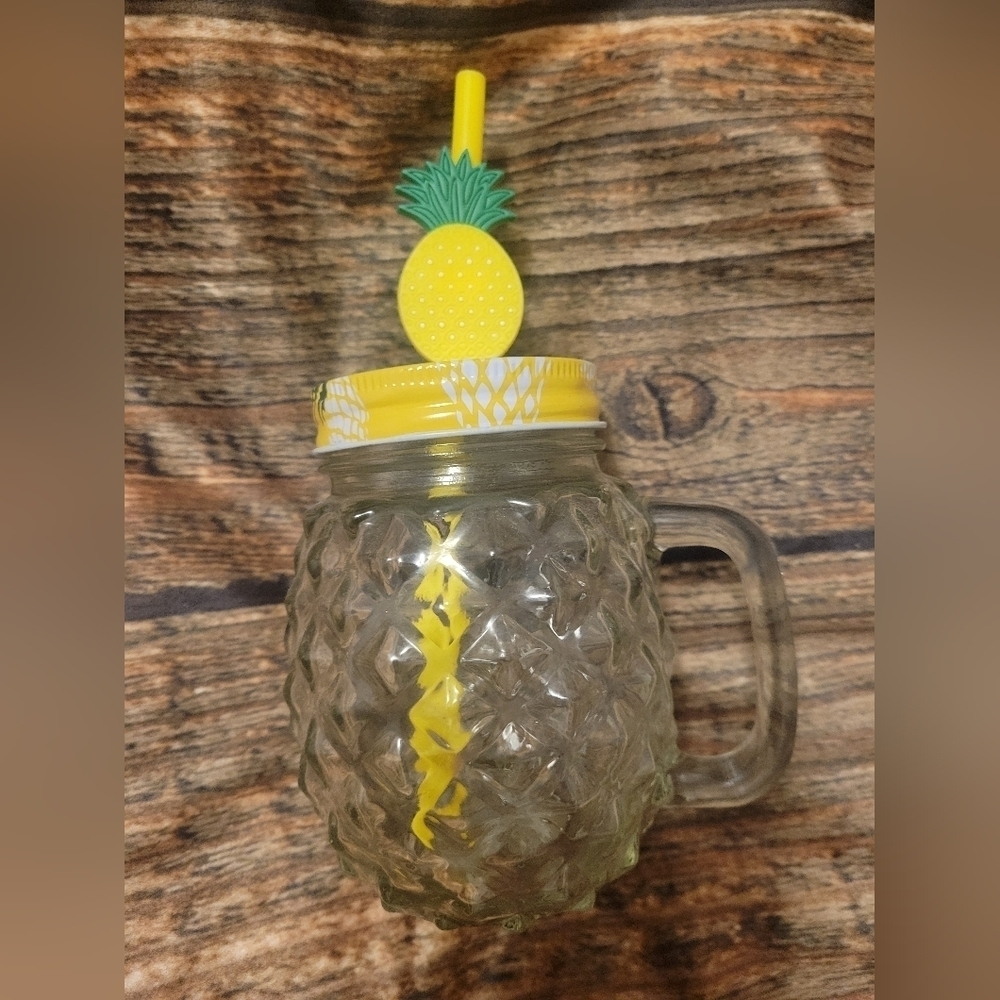 Pineapple Mason Jar Cup